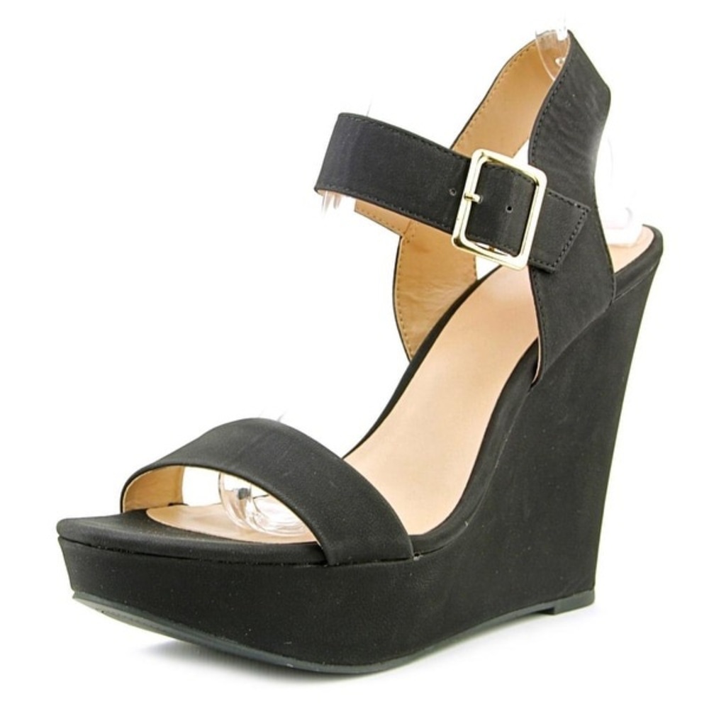 Mix No. 6 Black Wedge Heels